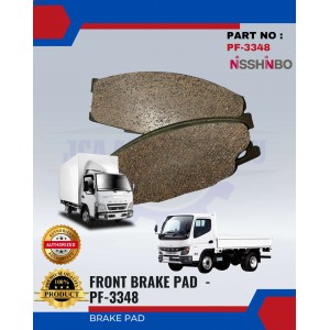 Front Disc Brake Pad (4pcs)-Mitsubishi Canter-NISSHINBO-PF-3348