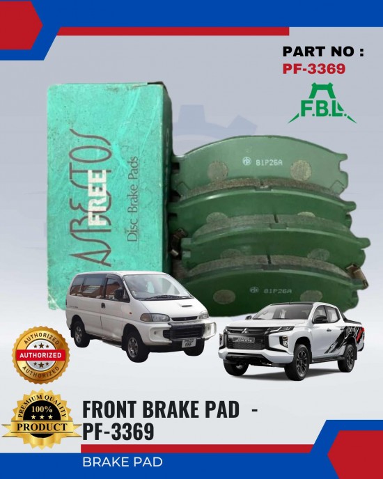 Mitsubishi Strada - L400 Front Brake Pads - NISSHINBO - PF-3369 Brake System image