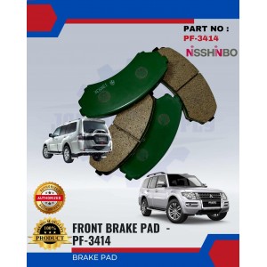 Front Disc Brake Pad-Mitsubishi Pajero-NISSHINBO-PF-3414