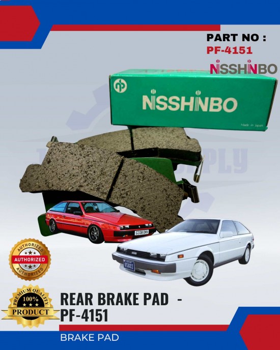 Rear Disc Brake Pad-Isuzu Impulse 83-89-NISSHINBO-PF-4151 Brake System image