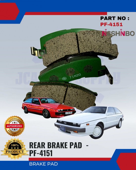 Rear Disc Brake Pad-Isuzu Impulse 83-89-NISSHINBO-PF-4151 Brake System image