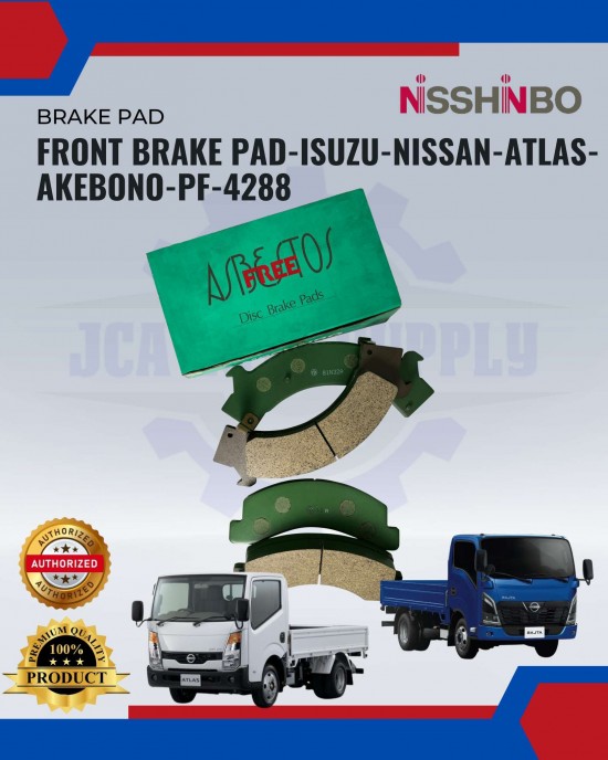 Showing image for Front Brake Pad-Isuzu-Nissan-Atlas-Akebono-PF-4288 Front Brake Pad-Isuzu-Nissan-Atlas-Akebono-PF-4288 image