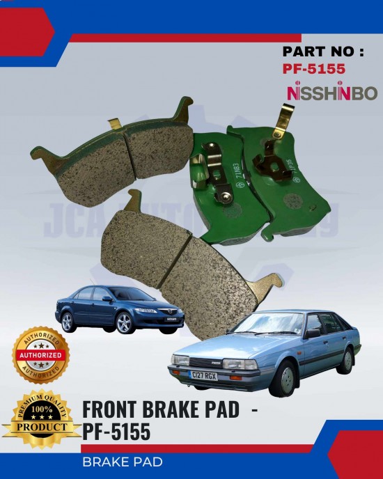 NISSHINBO FRONT DISC BRAKE PAD (4PCS) - MAZDA 626 1985 TX5 & CAPELLA SE - PF-5155 Brake System image