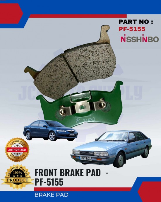 NISSHINBO FRONT DISC BRAKE PAD (4PCS) - MAZDA 626 1985 TX5 & CAPELLA SE - PF-5155 Brake System image