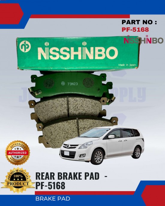 Rear Disc Brake Pad-Mazda MPV 3.0-LV12-93-NISSHINBO-PF-5168 Brake System image