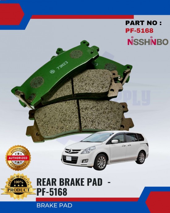 Rear Disc Brake Pad-Mazda MPV 3.0-LV12-93-NISSHINBO-PF-5168 Brake System image