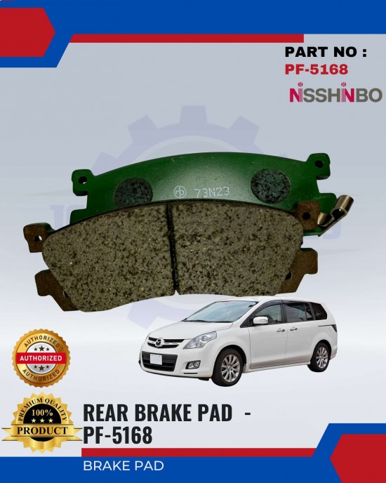 Rear Disc Brake Pad-Mazda MPV 3.0-LV12-93-NISSHINBO-PF-5168 Brake System image