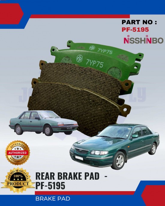 Rear Disc Brake Pad-Mazda 626 TX5-NISSHINBO-PF-5195 Brake System image