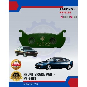 Front Disc Brake Pad (4pcs)-Mazda TX3 1.8-Lantis-Lanx-NISSHINBO-PF-5198