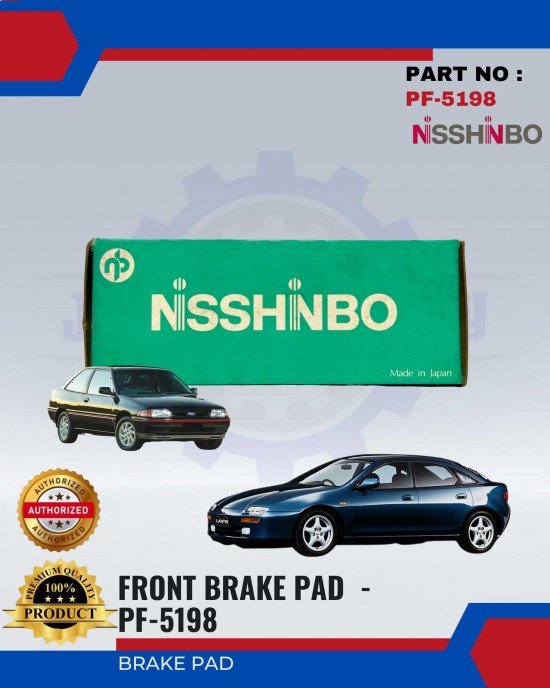 NISSHINBO FRONT DISC BRAKE PAD (4PCS) - MAZDA TX3 1.8, LANTIS & LANX PF-5198 Brake System image