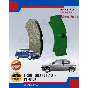 Front Disc Brake Pad (4pcs)-Daihatsu-Charade-NISSHINBO-PF-6187