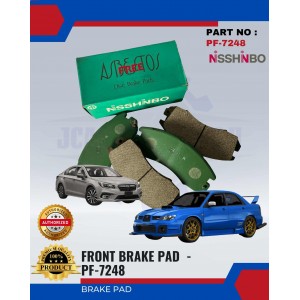 Front Disc Brake Pad (4pcs)-Subaru-Impreza-Legacy-NISSHINBO-PF-7248