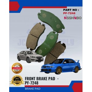 Front Disc Brake Pad (4pcs)-Subaru-Impreza-Legacy-NISSHINBO-PF-7248