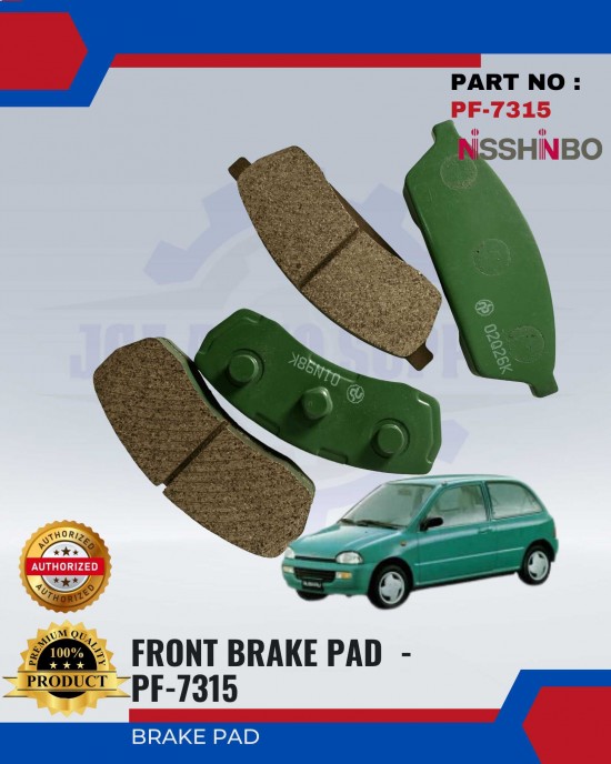 Front Disc Brake Pad (4pcs)-Subaru-Vivio-NISSHINBO-PF-7315 Brake System image