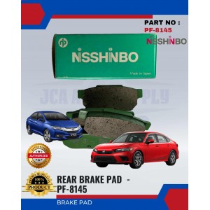 Rear Disc Brake Pad-Honda Civic-City-NISSHINBO-PF-8145