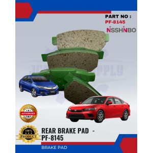 Rear Disc Brake Pad-Honda Civic-City-NISSHINBO-PF-8145