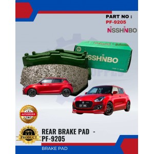 Rear Disc Brake Pad-Suzuki Swift GLX 1.6-NISSHINBO- PF-9205