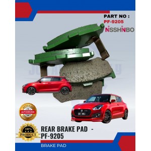 Rear Disc Brake Pad-Suzuki Swift GLX 1.6-NISSHINBO- PF-9205