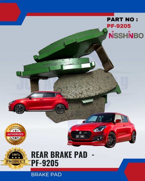 NISSHINBO Disc Brake Pad (RR) Set - Suzuki Swift GLX 1.6 - PF-9205 image