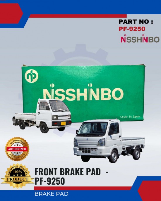 NISSHINBO FRONT DISC BRAKE PAD (4PCS) - SUZUKI CARRY 660 & DA41&51 PF-9250 Brake System image