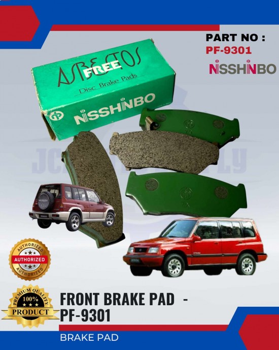 NISSHINBO-DISC BRAKE PAD-FRONT - SUZUKI VITARA - PF-9301 image