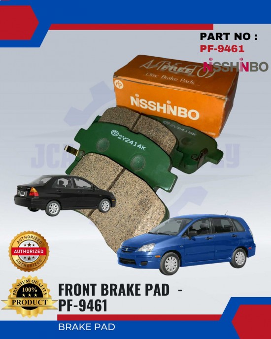 Front Disc Brake Pad-Suzuki Aerio-NISSHINBO-PF-9461 Brake System image