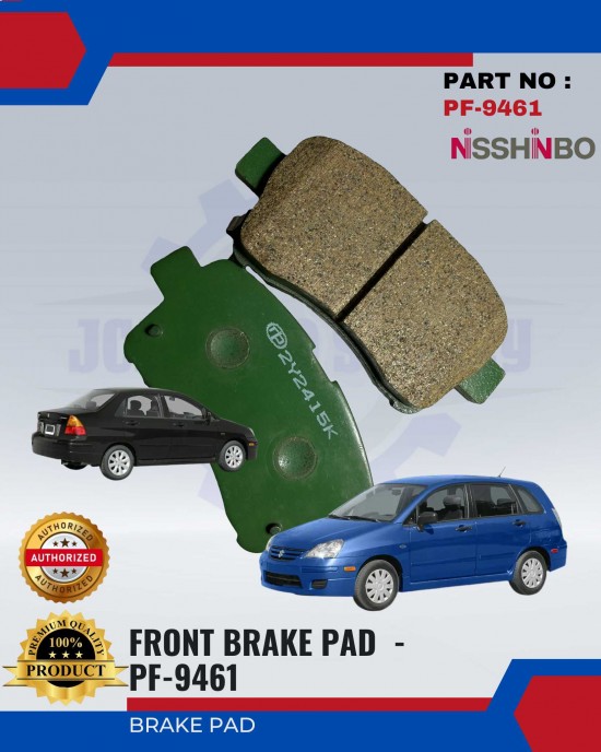 Front Disc Brake Pad-Suzuki Aerio-NISSHINBO-PF-9461 Brake System image