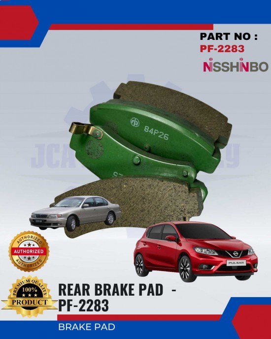 NISSHINBO Disc Brake Pad (RR) Set - Nissan-Sentra-Pulsar-PF2283 image