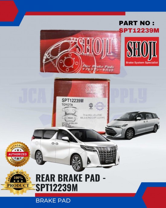 Toyota Estima - Alphard Rear Brake Pads - SHOJI - SPT12239M Brake System image