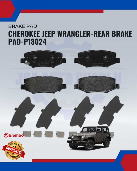 Showing image for Cherokee Jeep Wrangler-Rear Brake Pad-P18024 Cherokee Jeep Wrangler-Rear Brake Pad-P18024 Brake Pad image