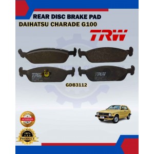 Daihatsu Charade G100-Rear Disc Brake Pad-TRW-GDB3112