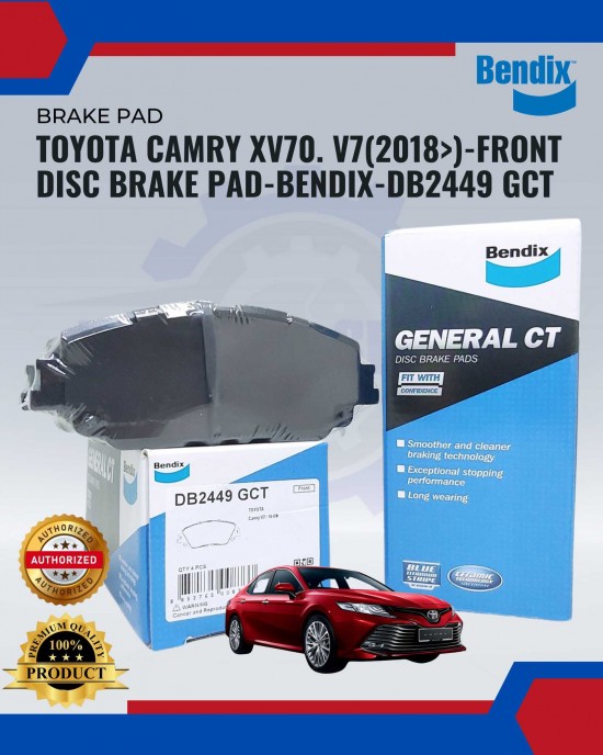 Toyota Camry XV70. V7(2018>)-Front Disc Brake Pad-BENDIX-DB2449 GCT Brake Pad image