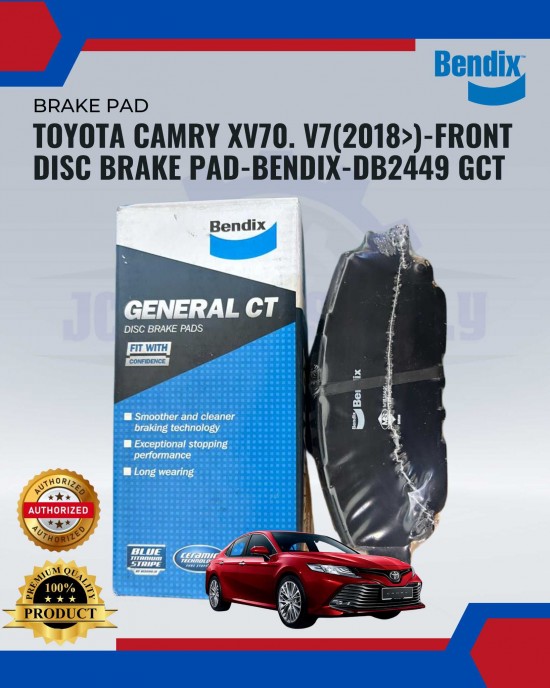 Toyota Camry XV70. V7(2018>)-Front Disc Brake Pad-BENDIX-DB2449 GCT Brake Pad image