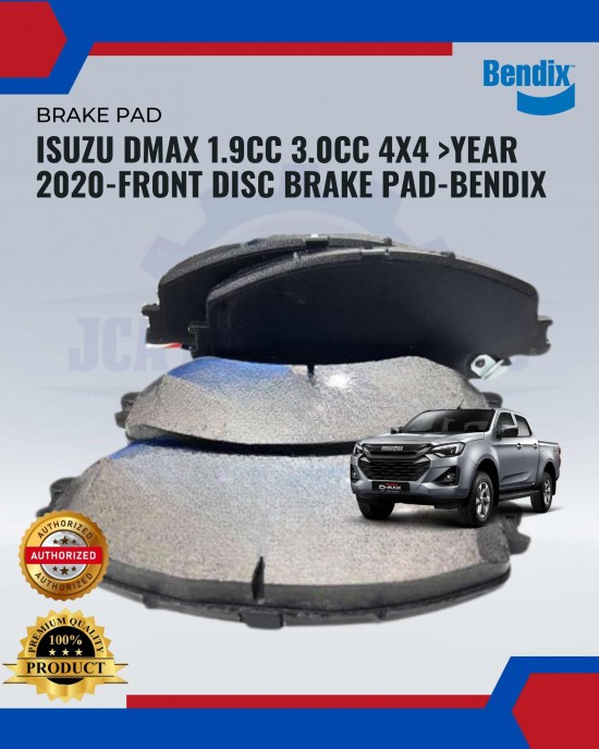 Isuzu Dmax 1.9cc 3.0cc 4x4 >Year 2020-Front Disc Brake Pad-Bendix-DB2533 GCT Brake Pad image