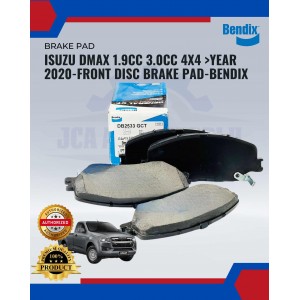 Isuzu Dmax 1.9cc 3.0cc 4x4 >Year 2020-Front Disc Brake Pad-Bendix-DB2533 GCT