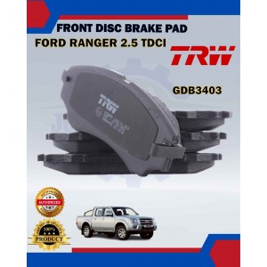 Ford Ranger 2.5 TDC-Mazda B2500-B2900-BT50-Front Disc Brake Pad-TRW-GDB3403
