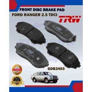 Ford Ranger 2.5 TDC-Mazda B2500-B2900-BT50-Front Disc Brake Pad-TRW-GDB3403