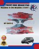 Front Disc Brake Pad Set-Mazda 5 CW 06Y>-PREMACY 06Y>-MAZDA 3 04Y>-QHUK-BP-3849-Q Brake Pad image