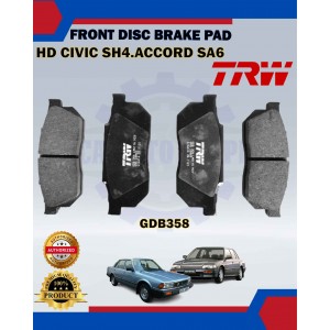 Honda City SX8-Accord SA6-SA6Y-Civic SH4-Front Disc Brake Pad-TRW-GDB358