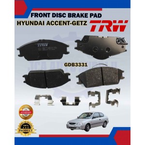Hyundai Accent-Avante-Getz-Front Disc Brake Pad-TRW-GDB3331
