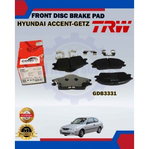 Hyundai Accent-Avante-Getz-Front Disc Brake Pad-TRW-GDB3331