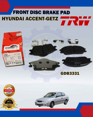 Hyundai Accent-Avante-Getz-Front Disc Brake Pad-TRW-GDB3331