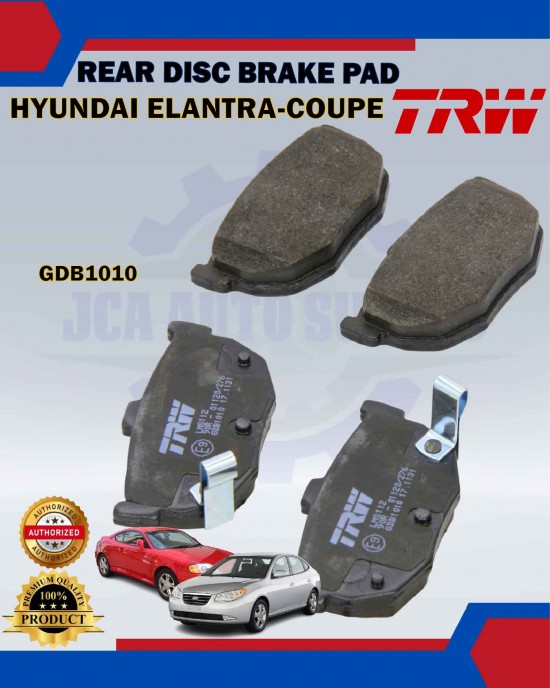 Showing image for Hyundai Elantra 1.6cc 1.8cc-Hyundai Coupe-Kia Cerato-Spectra-Rear Disc Brake Pad-TRW-GDB1010 Hyundai Elantra 1.6cc 1.8cc-Hyundai Coupe-Kia Cerato-Spectra-Rear Disc Brake Pad-TRW-GDB1010 Brake Pad image