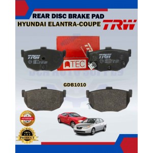 Hyundai Elantra 1.6cc 1.8cc-Hyundai Coupe-Kia Cerato-Spectra-Rear Disc Brake Pad-TRW-GDB1010