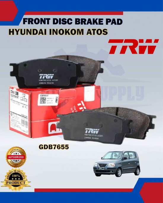 Hyundai Inokom Atos-Front Disc Brake Pad-TRW-GDB7655 Brake Pad image