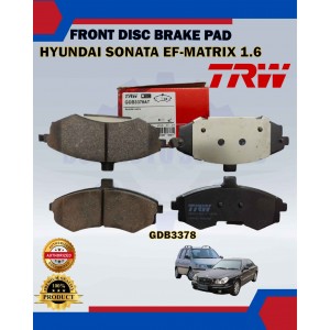 Hyundai Sonata EF-Matrix 1.6cc-Elantra 1.8cc 2.0cc-Kia Cerato-Front Disc Brake Pad-TRW-GDB3378
