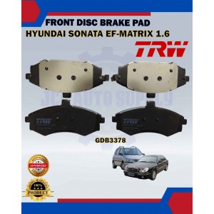 Hyundai Sonata EF-Matrix 1.6cc-Elantra 1.8cc 2.0cc-Kia Cerato-Front Disc Brake Pad-TRW-GDB3378