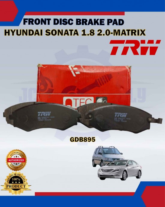 Showing image for Hyundai Sonata 1.8cc 2.0cc-Matrix-Avante-Front Disc Brake Pad-TRW-GDB895 Hyundai Sonata 1.8cc 2.0cc-Matrix-Avante-Front Disc Brake Pad-TRW-GDB895 Brake Pad image