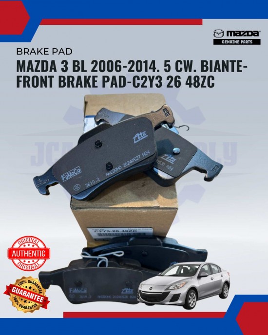 Mazda 3 BL 2006-2014. 5 CW. Biante-Front Brake Pad-C2Y3 26 48ZC Brake Pad image