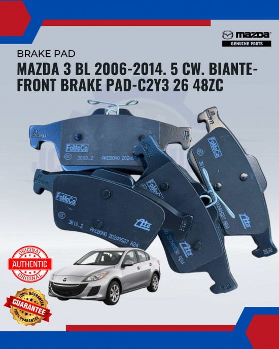 Mazda 3 BL 2006-2014. 5 CW. Biante-Front Brake Pad-C2Y3 26 48ZC Brake Pad image